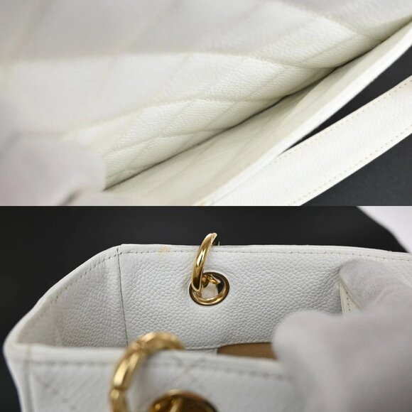 CHANEL CC Logo PST Chain Shoulder Bag Grained Calfskin Leather WE GHW 620RL281 - Picture 10 of 16